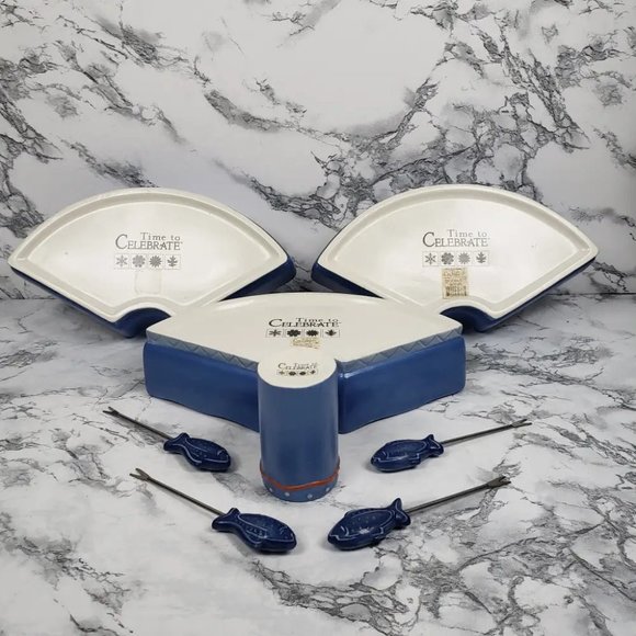 Dept 56 Serving Set 8pc Fish - Picture 5 of 7